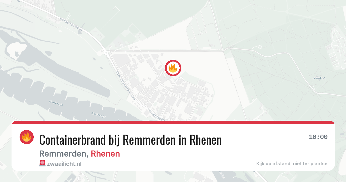 Containerbrand bij Remmerden in Rhenen — 21 mei 2026