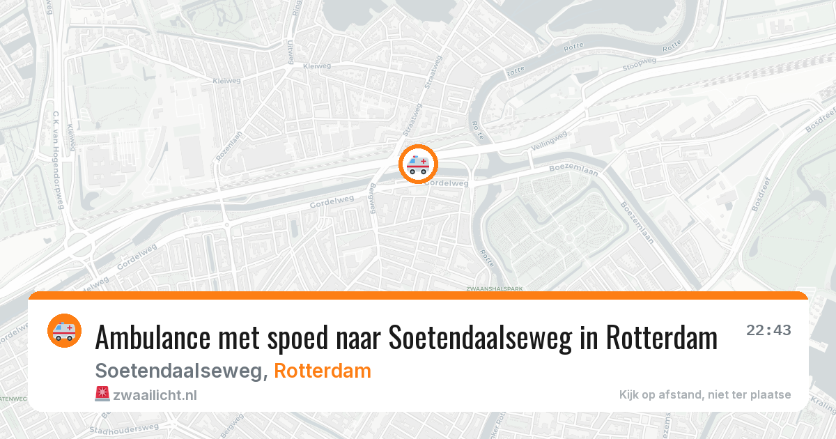 Ambulance met spoed naar Soetendaalseweg in Rotterdam — 6 jun 2026
