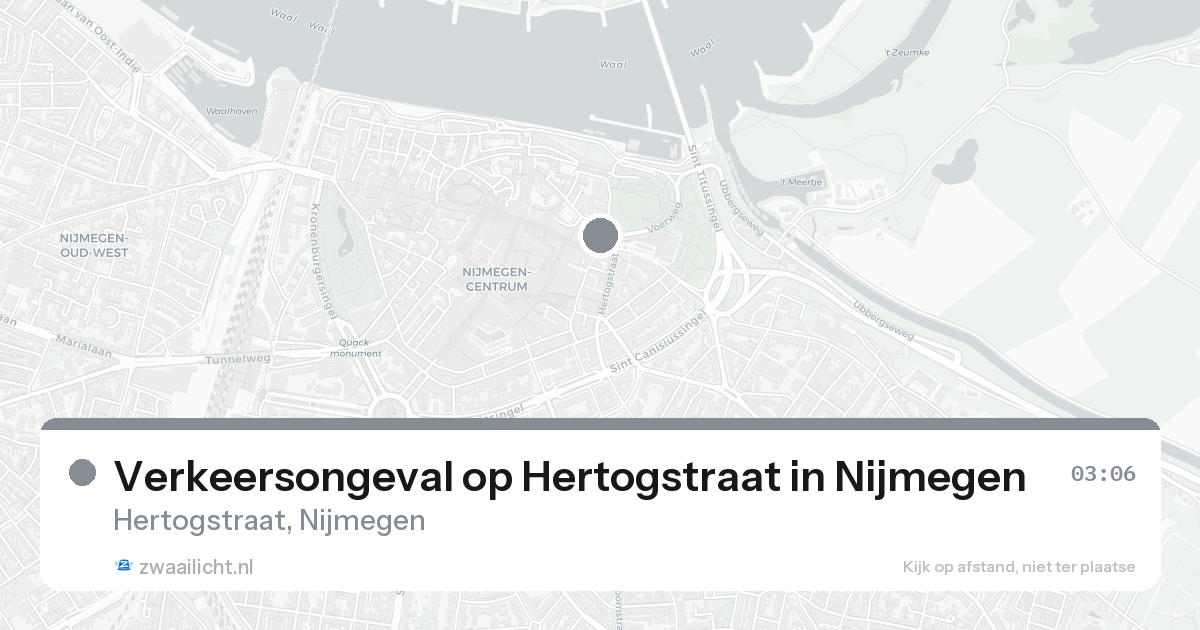 Verkeersongeval op Hertogstraat in Nijmegen — 18 aug 2026