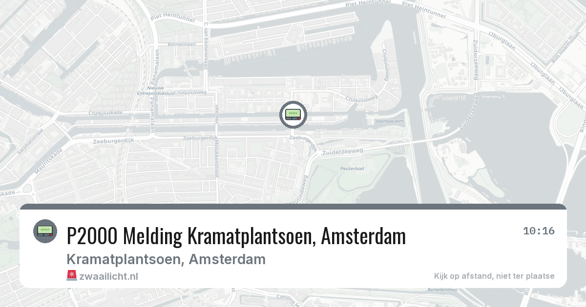 P2000 Melding Kramatplantsoen, Amsterdam — 6 apr 2026