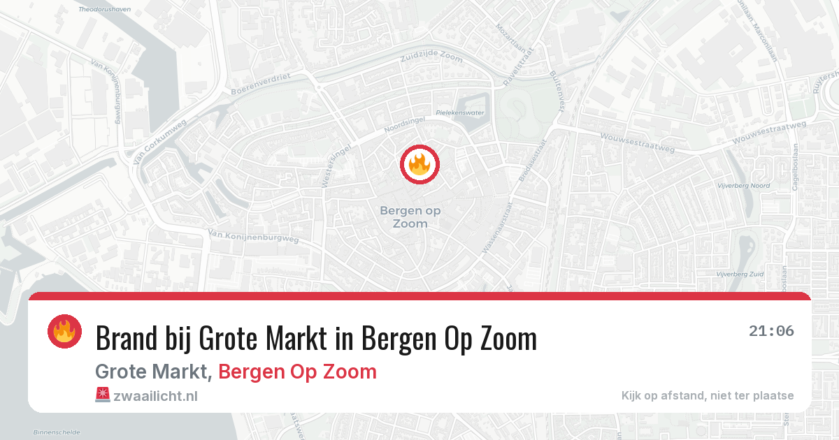 Brand bij Grote Markt in Bergen Op Zoom — 26 jun 2026