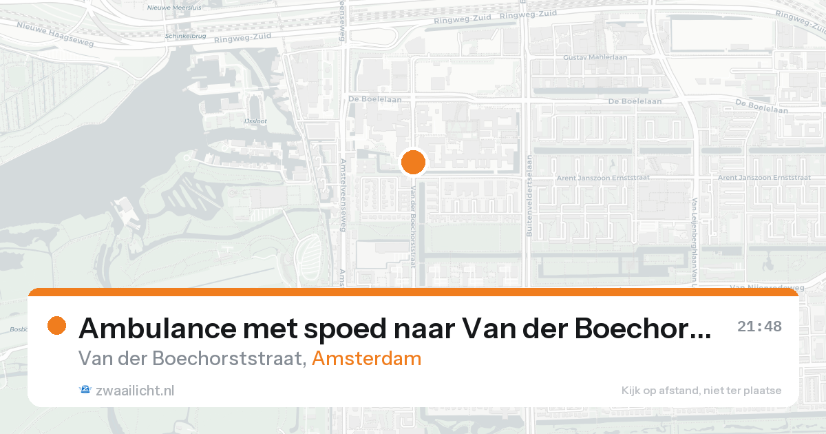 Ambulance met spoed naar Van der Boechorststraat in Amsterdam — 22 aug 2026