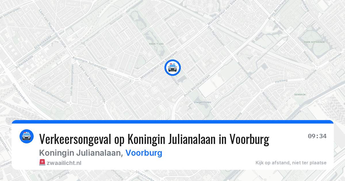 Verkeersongeval op Koningin Julianalaan in Voorburg — 10 apr 2026