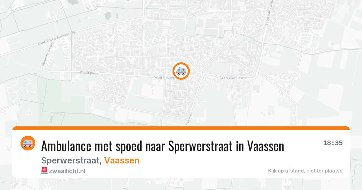 Ambulance met spoed naar Sperwerstraat in Vaassen — 26 apr 2026