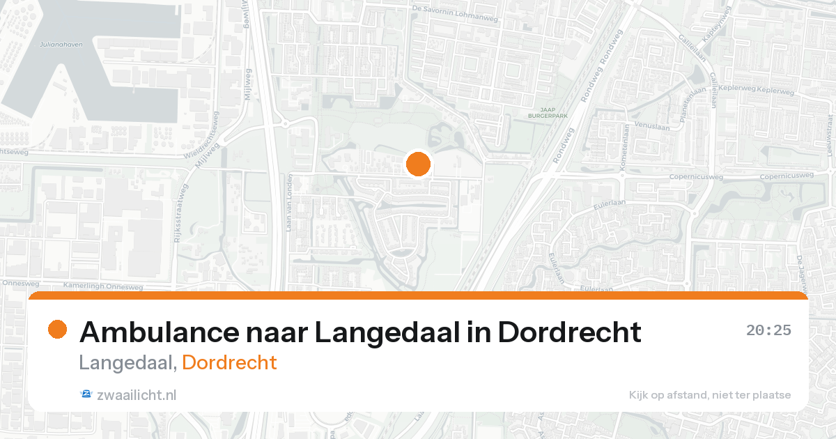 Ambulance naar Langedaal in Dordrecht — 25 aug 2026