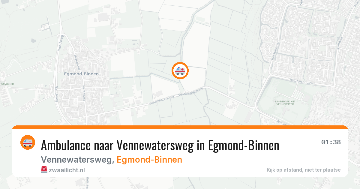 Ambulance naar Vennewatersweg in Egmond-Binnen — 1 aug 2026