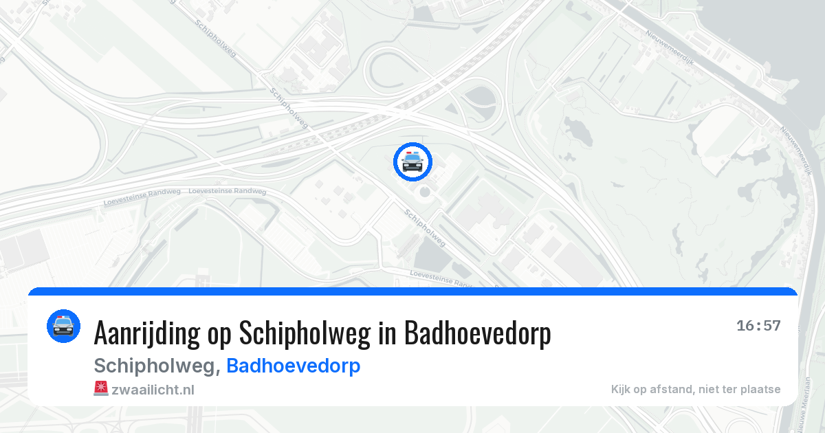 Aanrijding op Schipholweg in Badhoevedorp — 21 mrt 2026