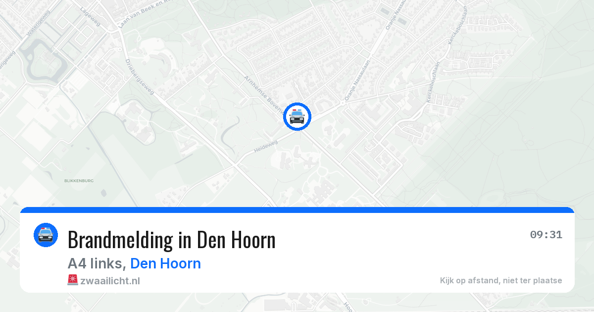 Brandmelding in Den Hoorn — 29 jan 2026