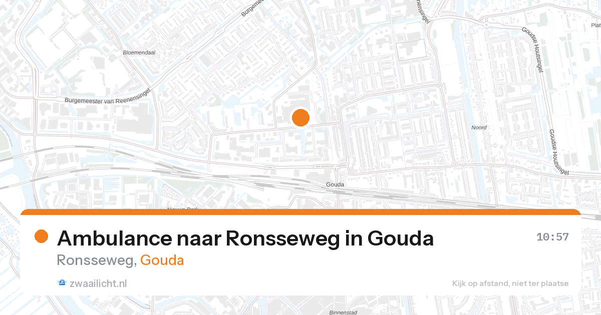 Ambulance naar Ronsseweg in Gouda — 28 aug 2026