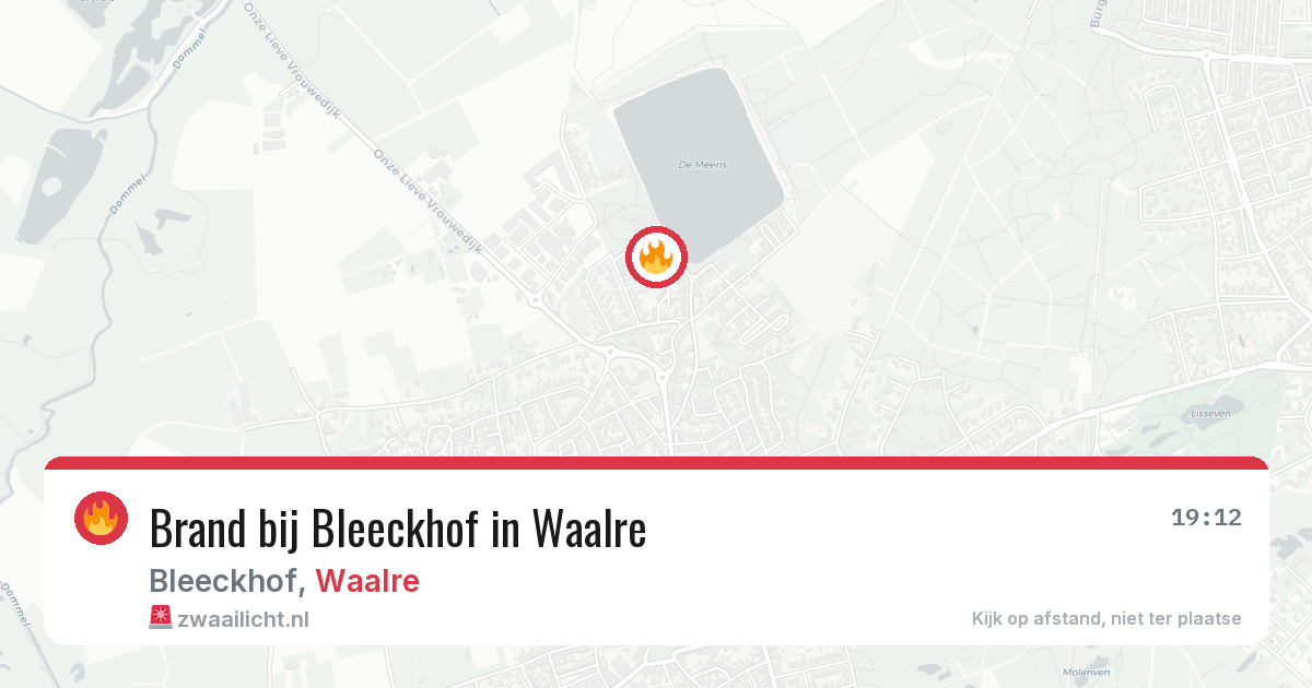 Brand bij Bleeckhof in Waalre — 31 mei 2026