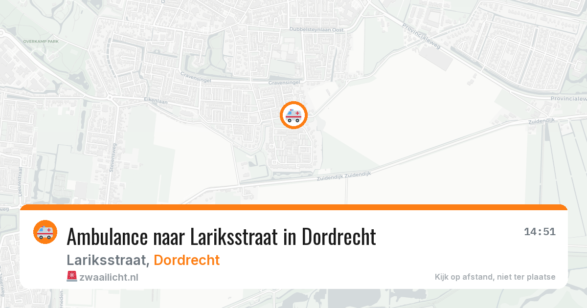 Ambulance naar Lariksstraat in Dordrecht — 21 jun 2026
