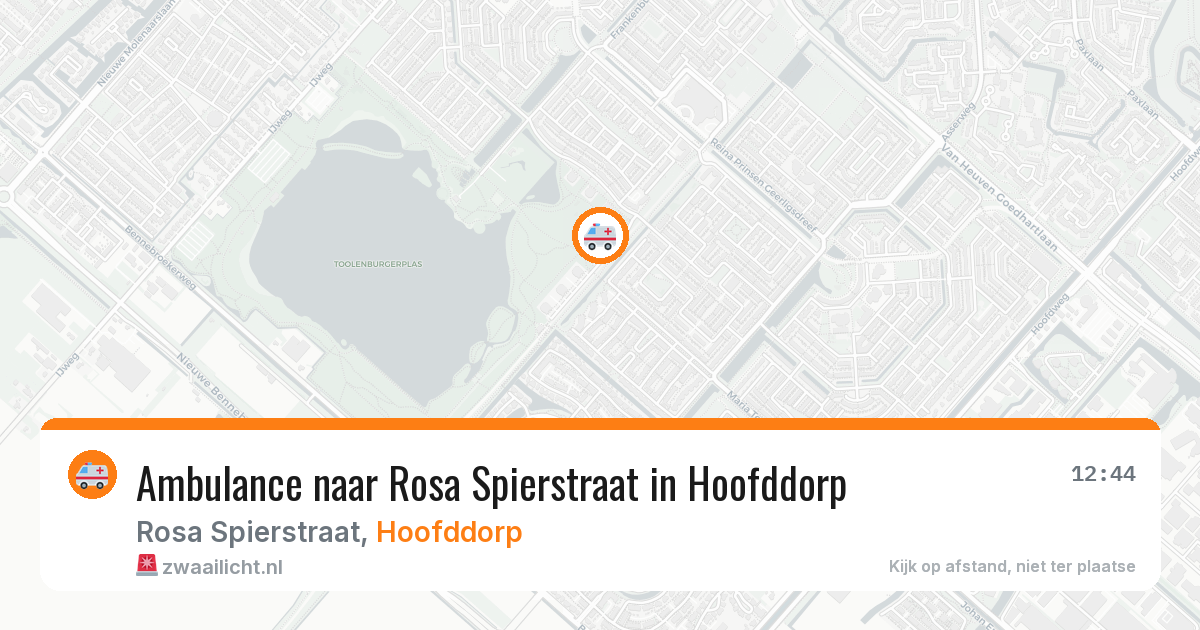Ambulance naar Rosa Spierstraat in Hoofddorp — 17 jun 2026