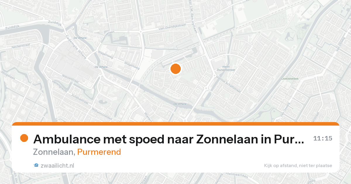 Ambulance met spoed naar Zonnelaan in Purmerend — 20 mei 2026