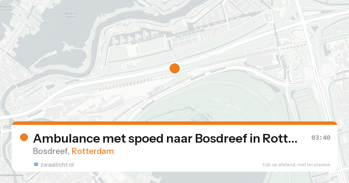 Ambulance met spoed naar Bosdreef in Rotterdam — 22 aug 2026