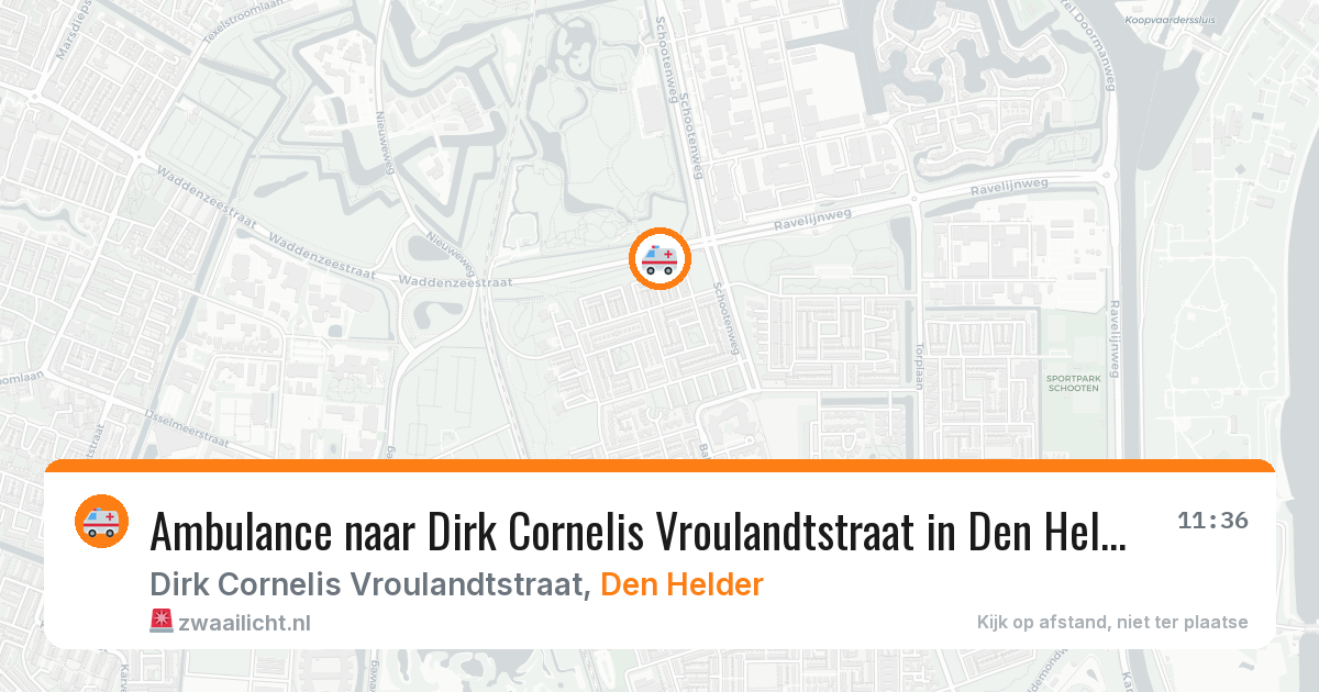 Ambulance naar Dirk Cornelis Vroulandtstraat in Den Helder — 8 jul 2026