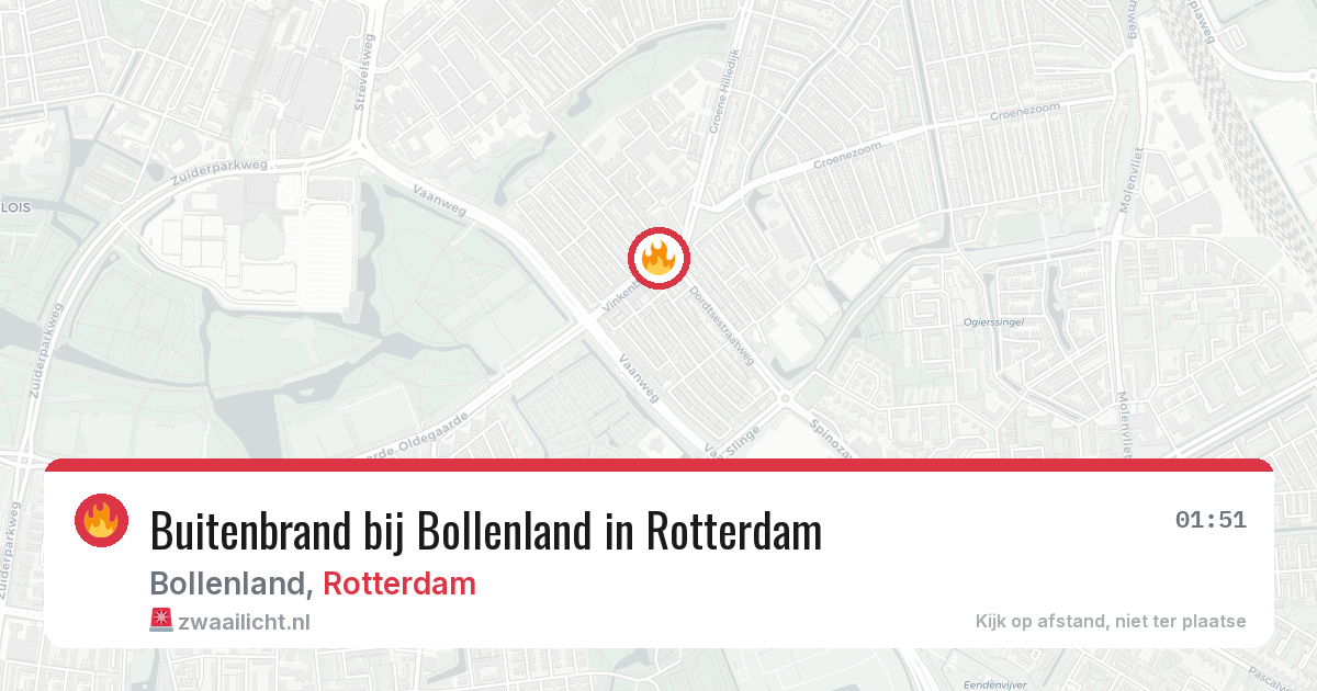 Buitenbrand bij Bollenland in Rotterdam — 4 jun 2026