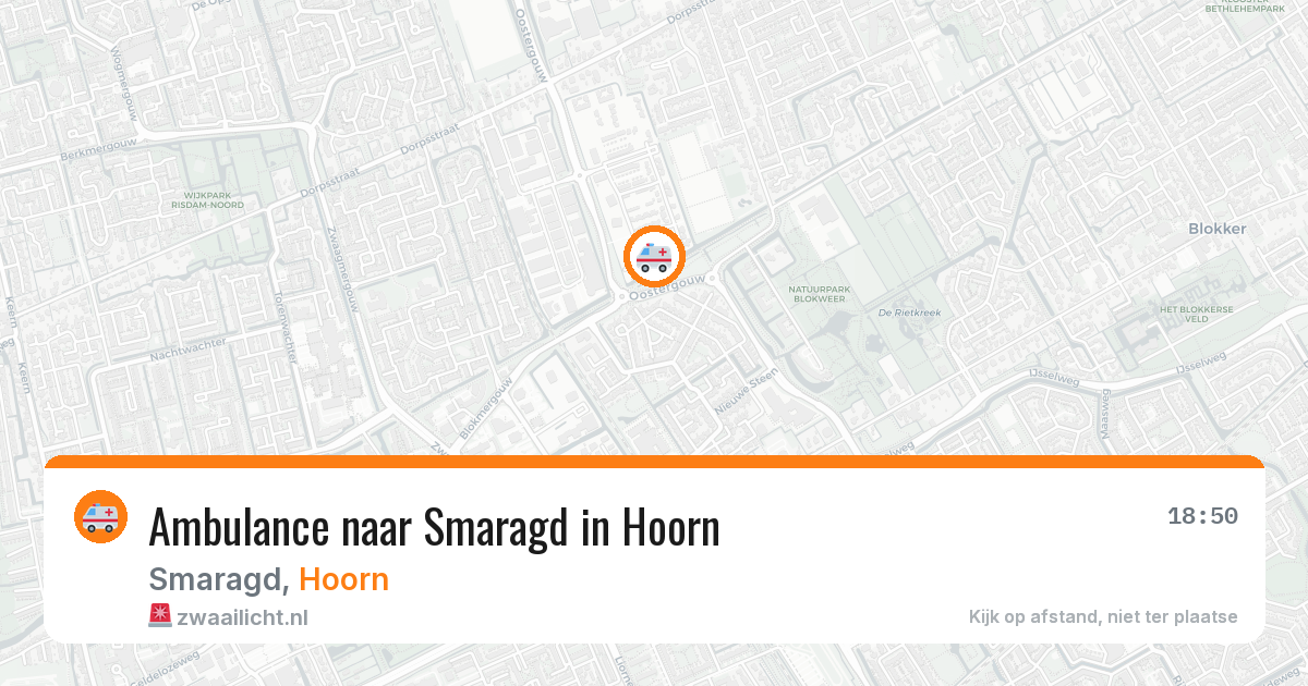 Ambulance naar Smaragd in Hoorn — 14 aug 2026
