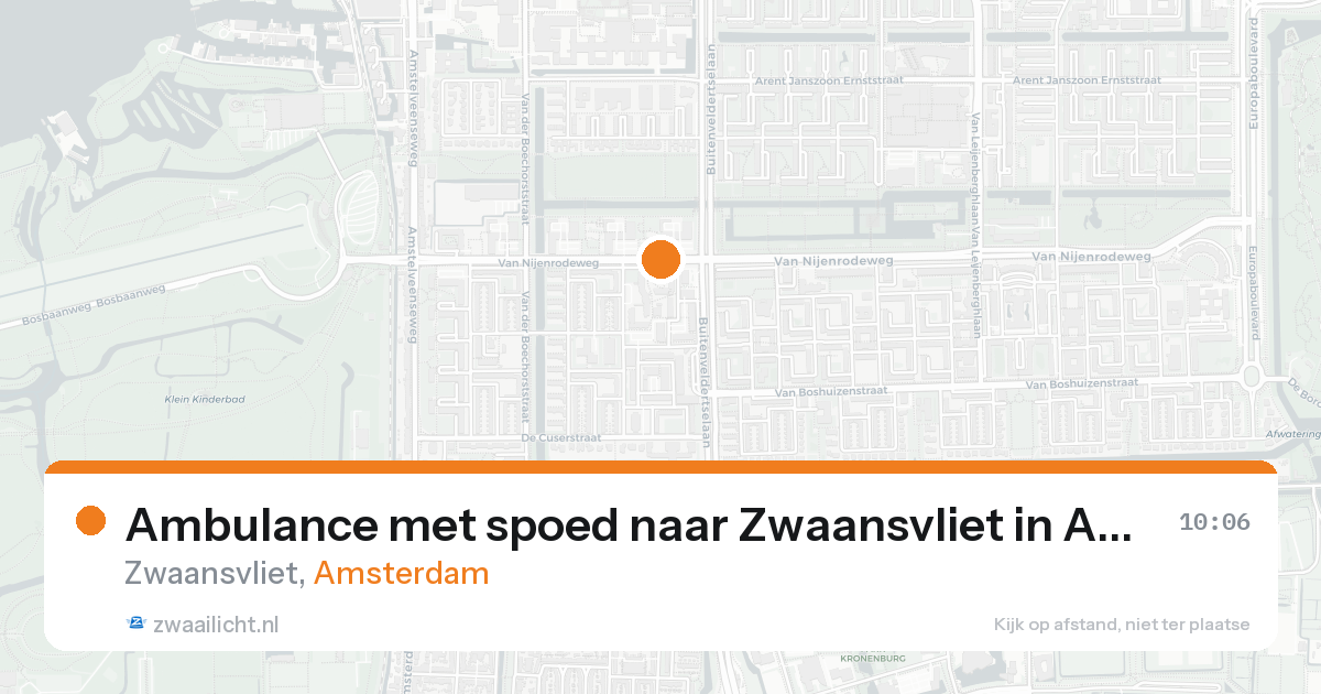 Ambulance met spoed naar Zwaansvliet in Amsterdam — 26 mei 2026