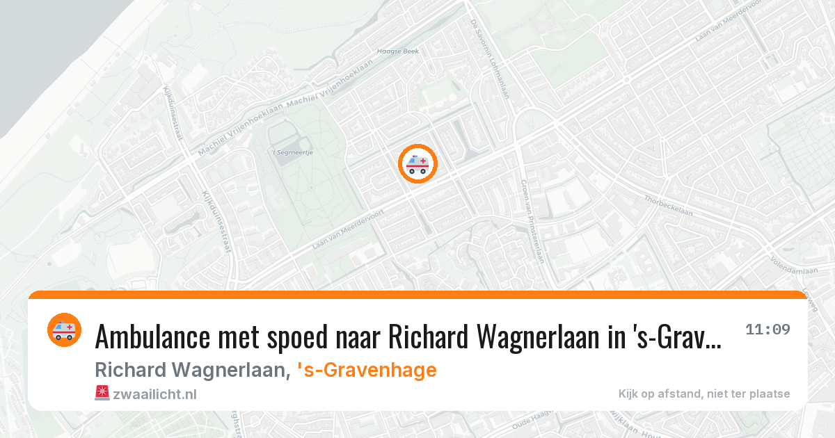 Ambulance met spoed naar Richard Wagnerlaan in 's-Gravenhage — 8 jul 2026