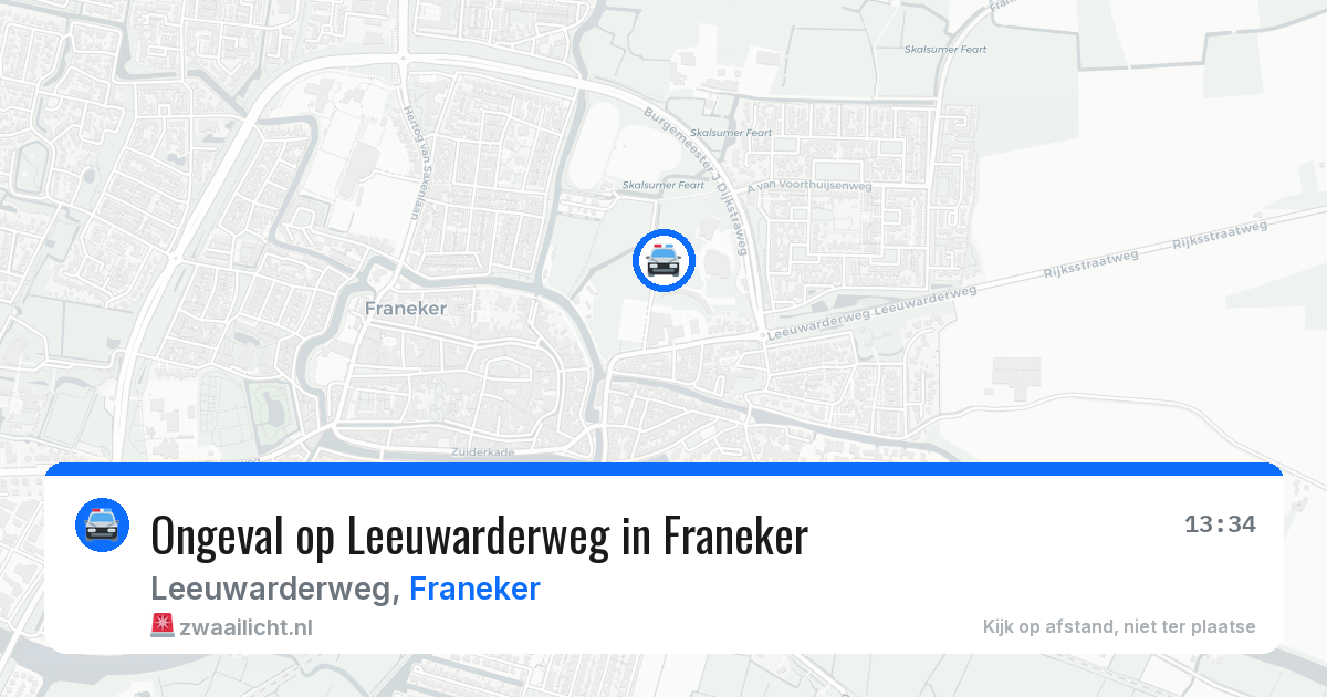 Ongeval op Leeuwarderweg in Franeker — 18 jun 2026