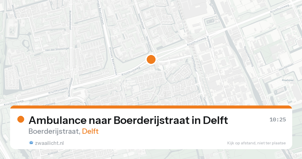 Ambulance naar Boerderijstraat in Delft — 16 aug 2026