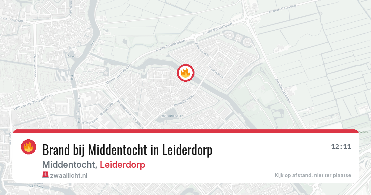 Brand bij Middentocht in Leiderdorp — 29 apr 2026