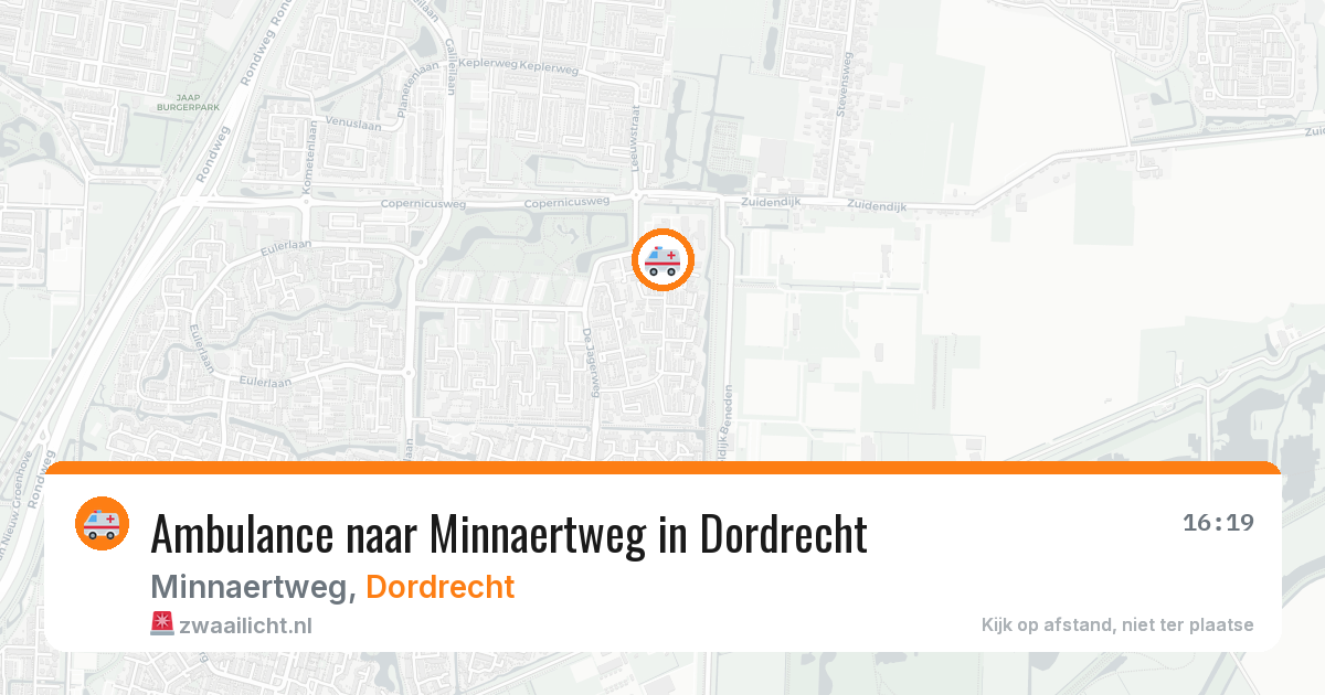 Ambulance naar Minnaertweg in Dordrecht — 22 apr 2026