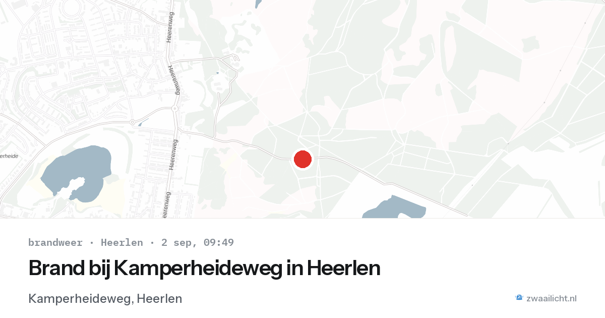 Brand bij Kamperheideweg in Heerlen — 2 sep 2026