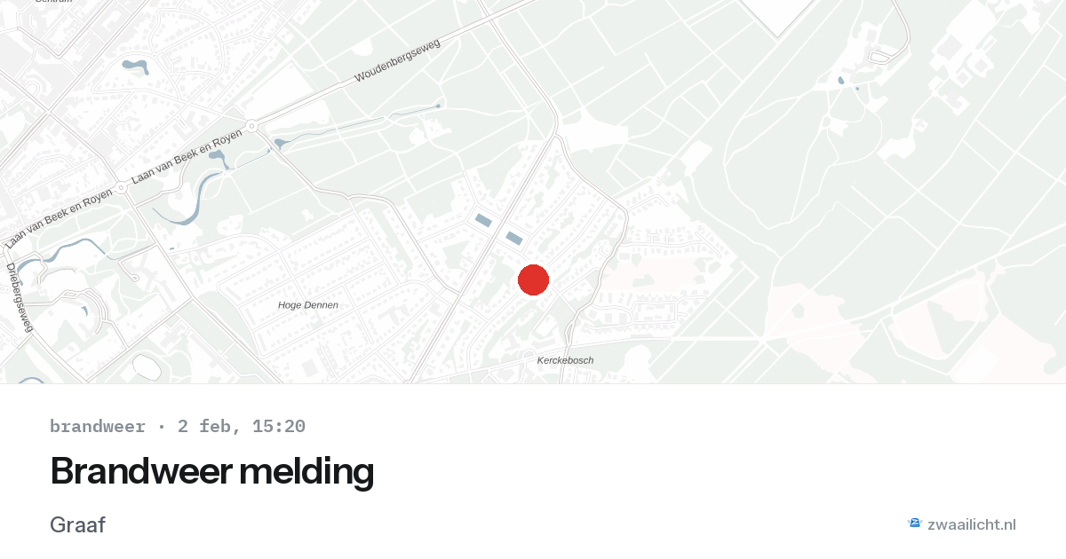 Brandweer melding — 2 feb 2026