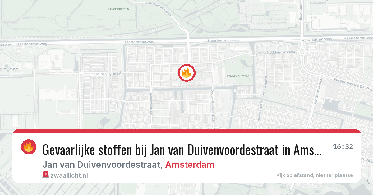 Gevaarlijke stoffen bij Jan van Duivenvoordestraat in Amsterdam — 24 jun 2026