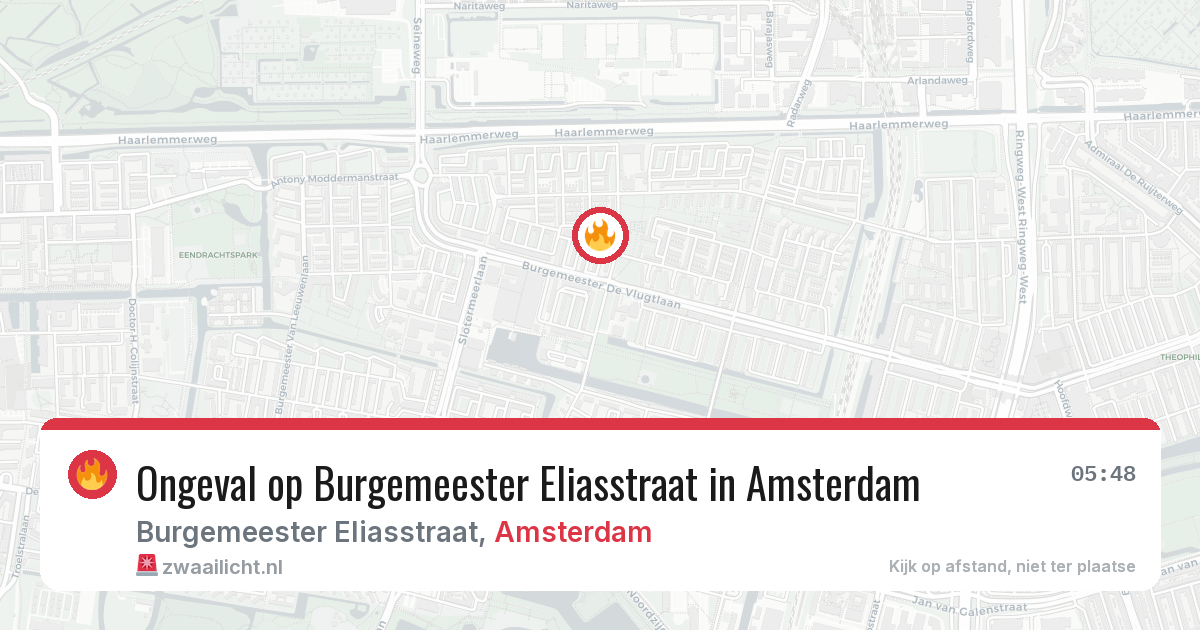 Ongeval op Burgemeester Eliasstraat in Amsterdam — 3 apr 2026