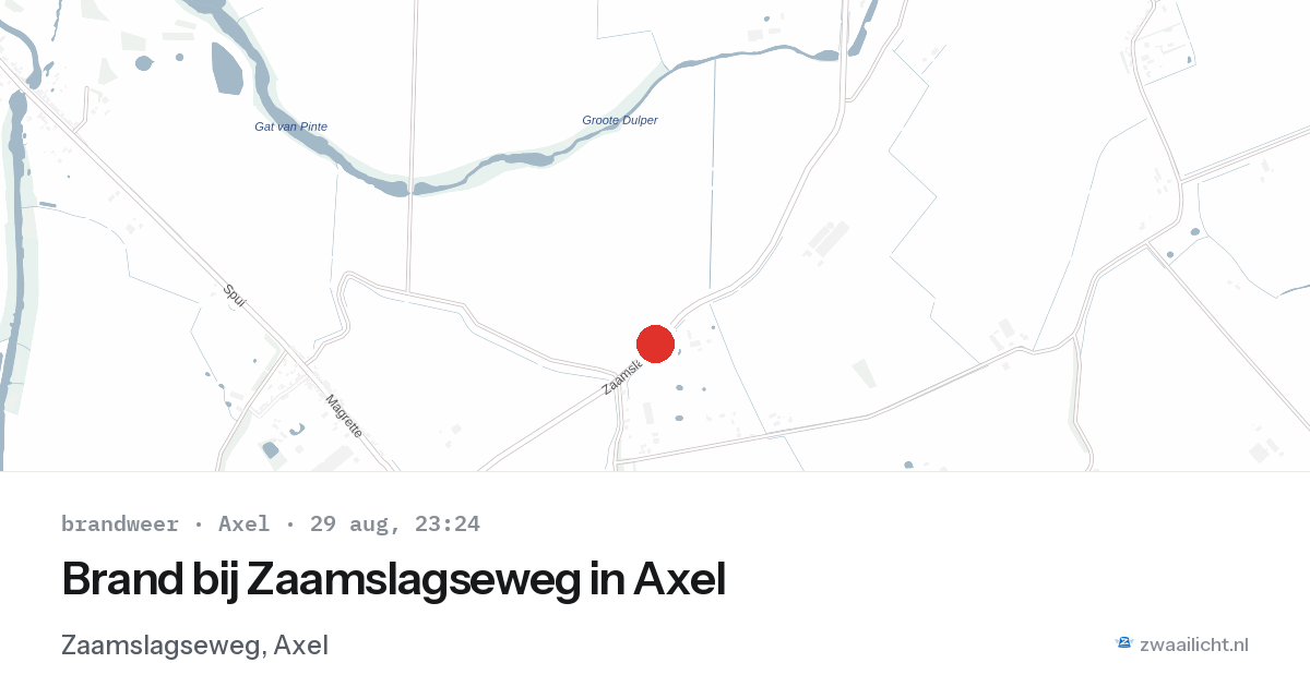 Brand bij Zaamslagseweg in Axel — 29 aug 2026