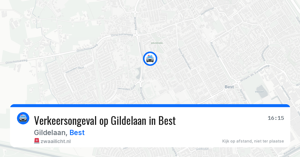 Verkeersongeval op Gildelaan in Best — 17 mrt 2026