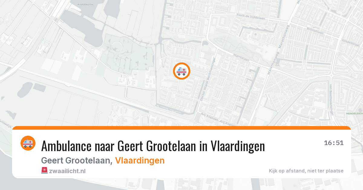 Ambulance naar Geert Grootelaan in Vlaardingen — 29 mei 2026