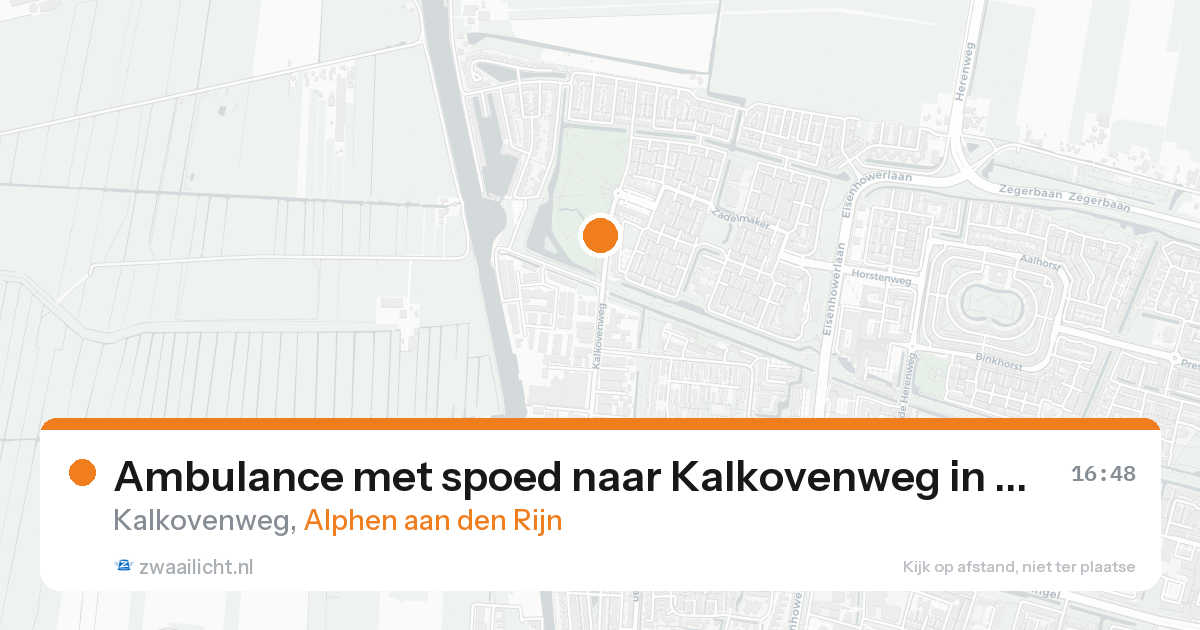 Ambulance met spoed naar Kalkovenweg in Alphen aan den Rijn — 25 aug 2026