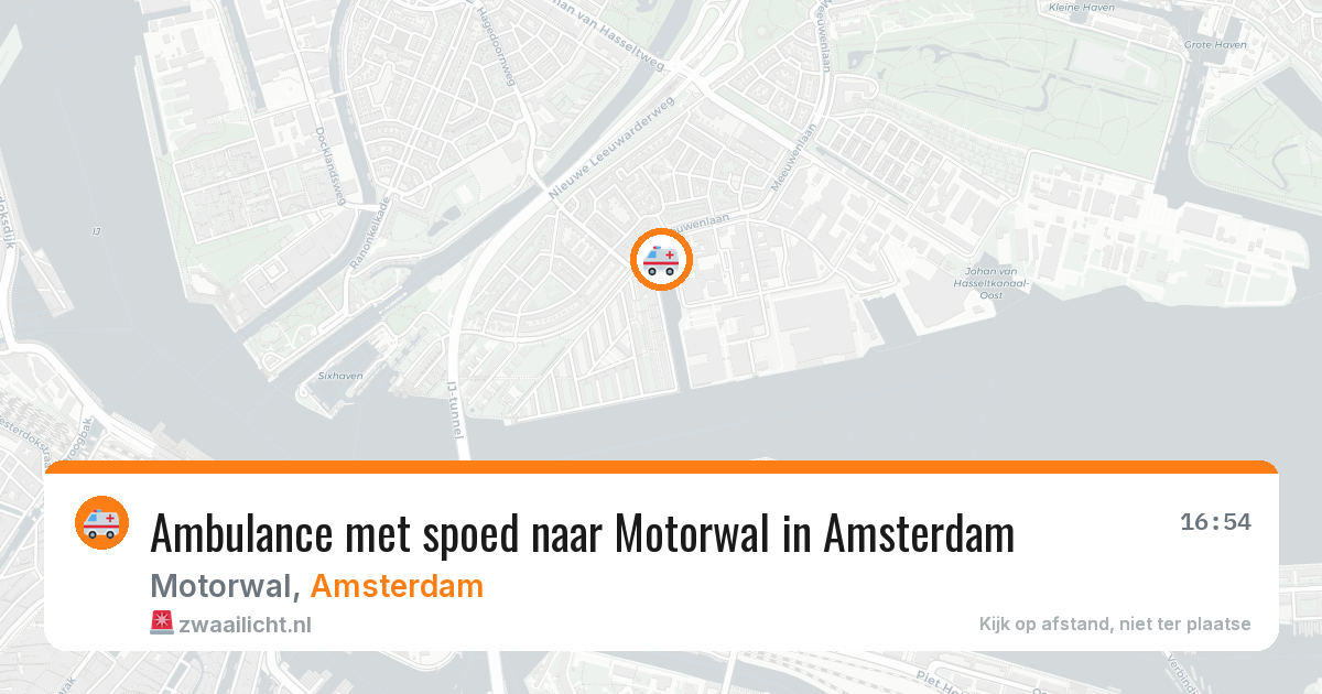 Ambulance met spoed naar Motorwal in Amsterdam — 21 mrt 2026
