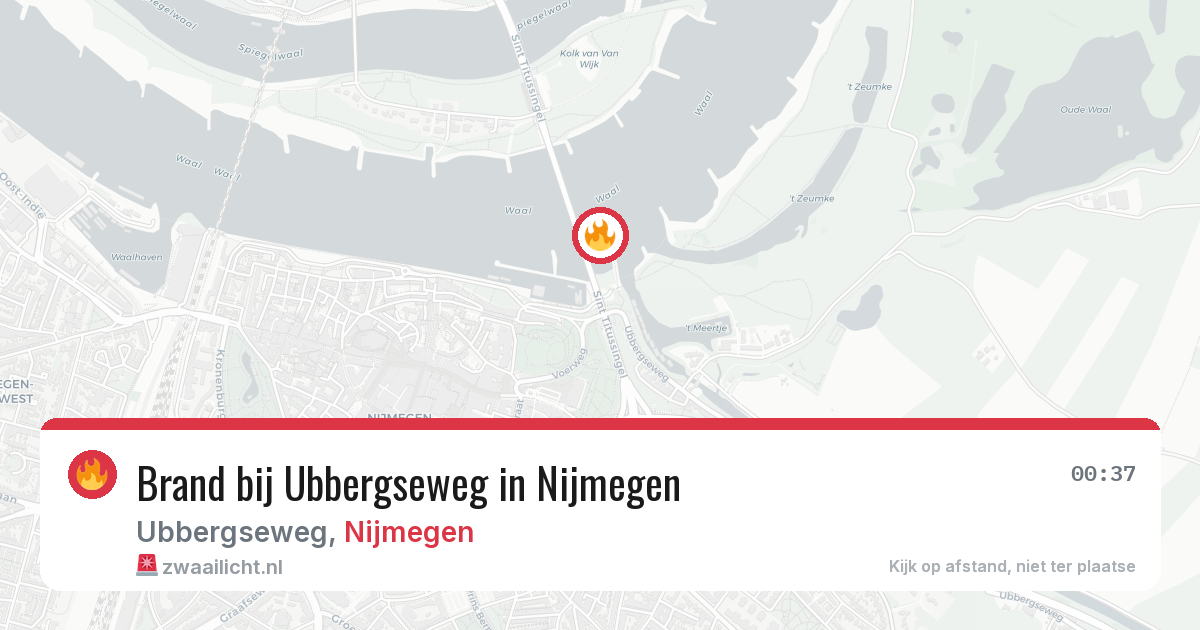 Brand bij Ubbergseweg in Nijmegen — 11 jun 2026