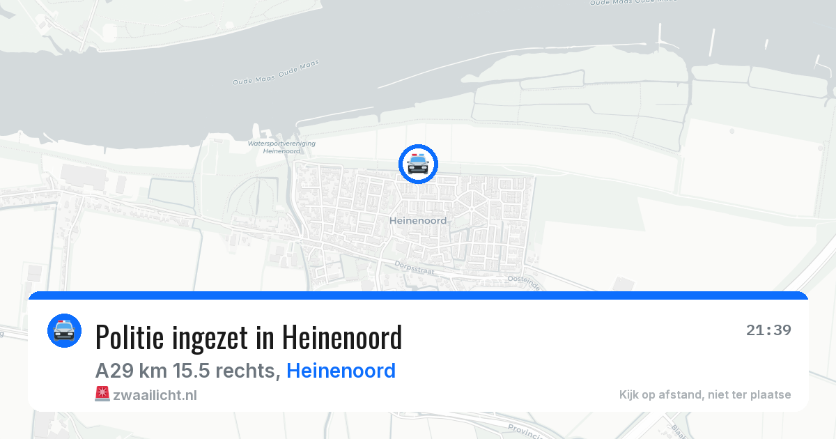 Politie ingezet in Heinenoord — 12 jun 2026 | 🚨 Zwaailicht.nl