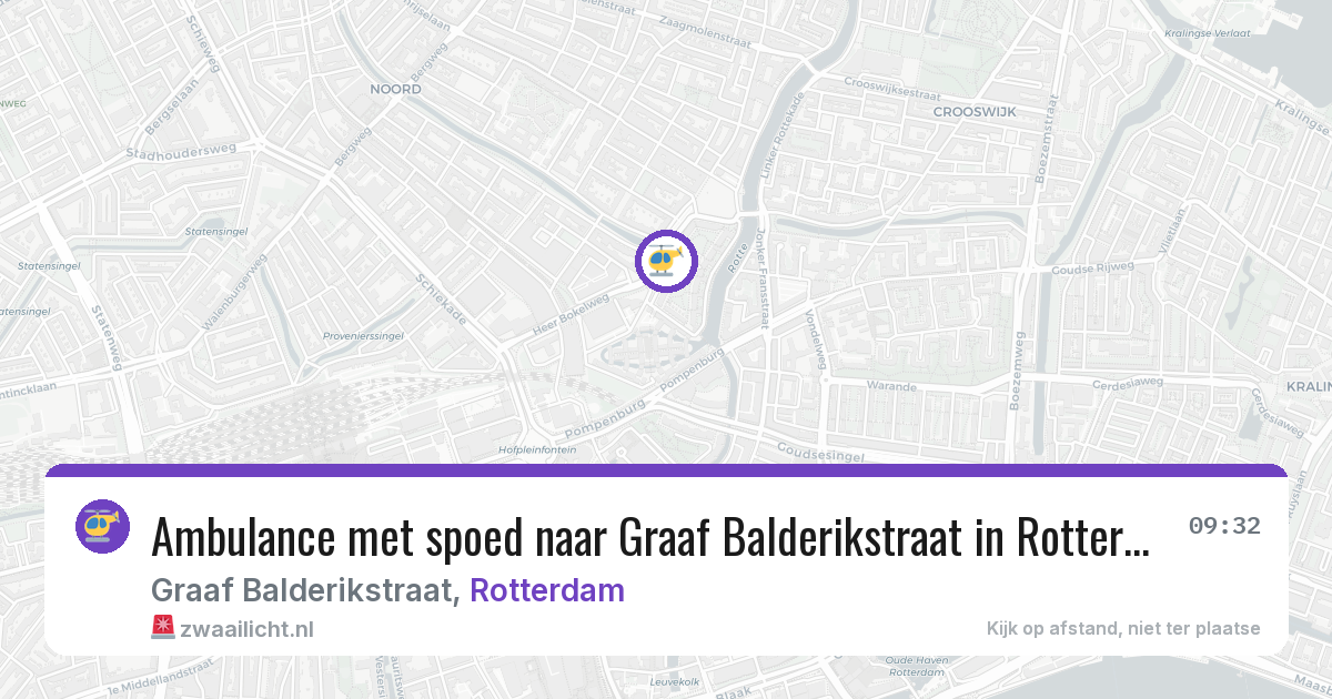 Ambulance met spoed naar Graaf Balderikstraat in Rotterdam — 12 aug 2026