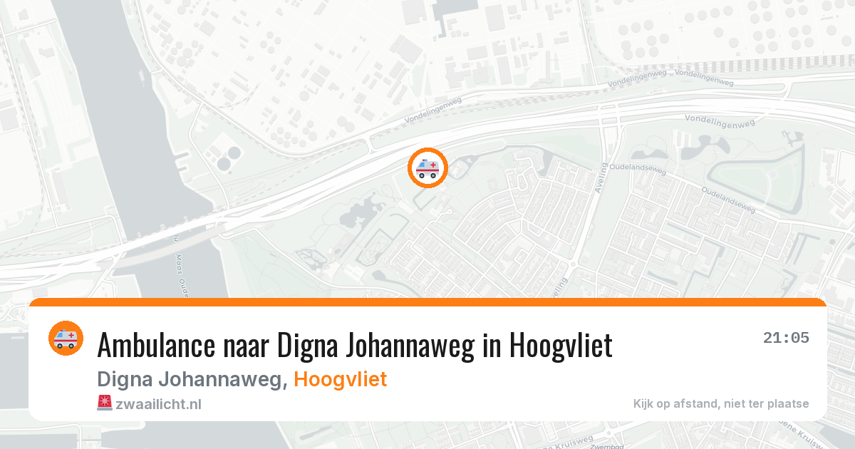 Ambulance naar Digna Johannaweg in Hoogvliet — 22 mrt 2026