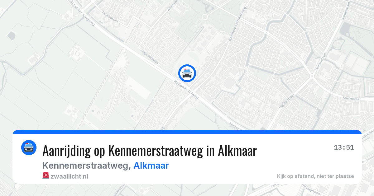 Aanrijding op Kennemerstraatweg in Alkmaar — 19 mrt 2026