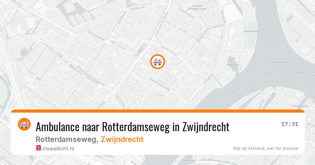 Ambulance naar Rotterdamseweg in Zwijndrecht — 19 mei 2026