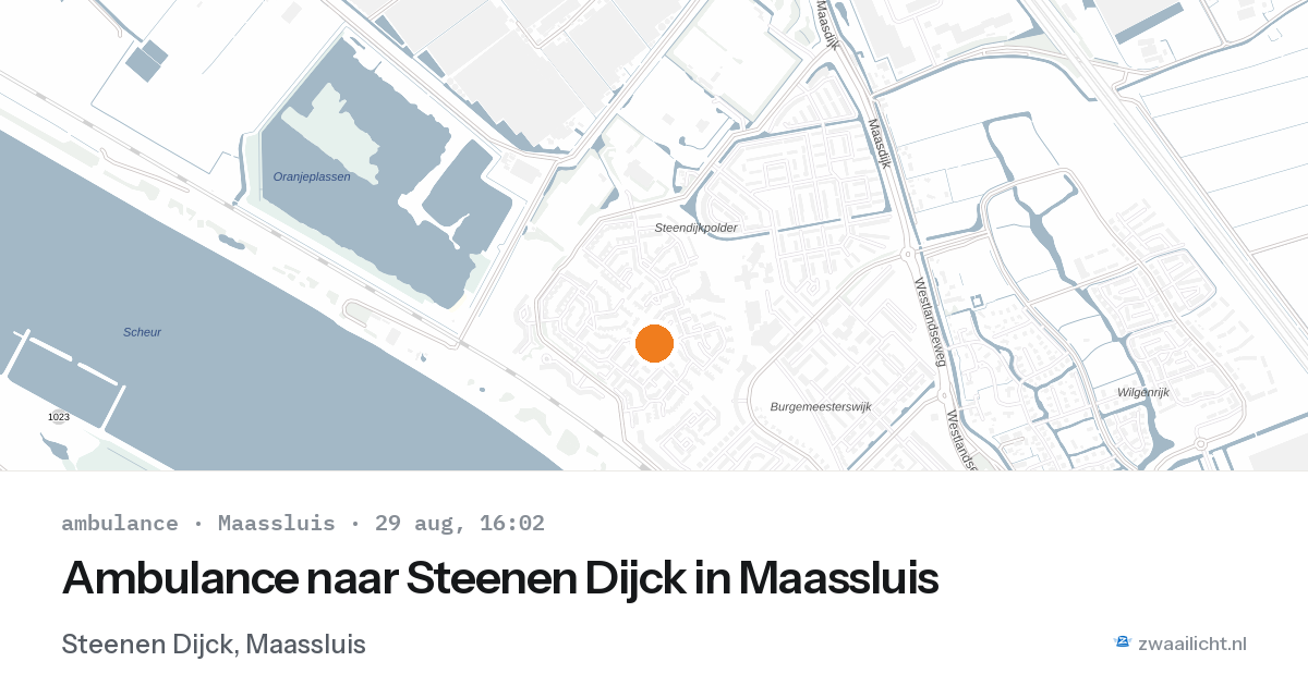 Ambulance naar Steenen Dijck in Maassluis — 29 aug 2026