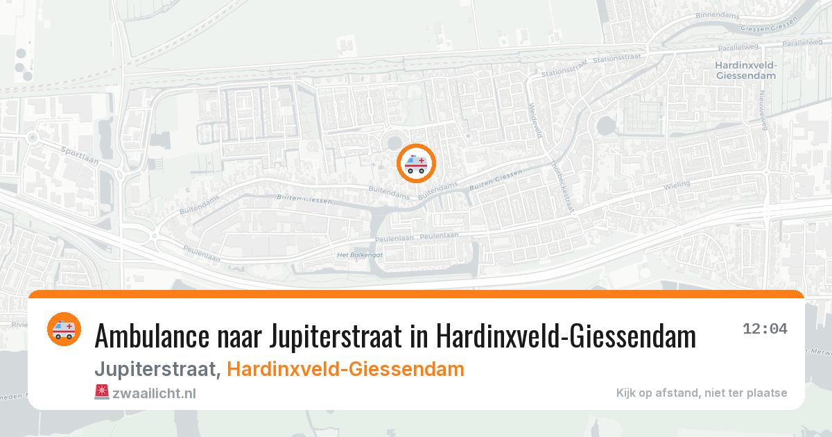 Ambulance naar Jupiterstraat in Hardinxveld-Giessendam — 15 apr 2026