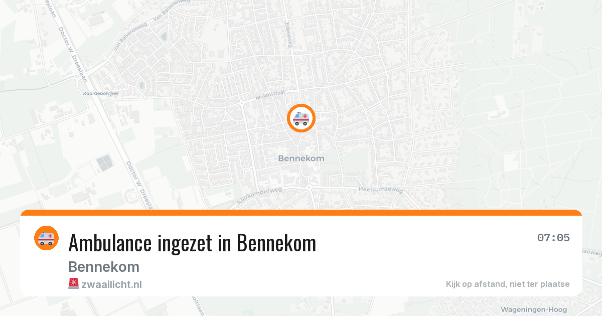Ambulance ingezet in Bennekom — 29 jun 2026