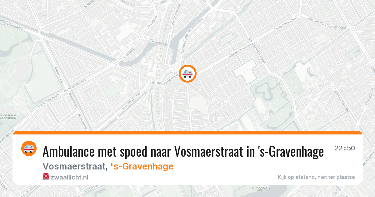 Ambulance met spoed naar Vosmaerstraat in 's-Gravenhage — 19 apr 2026