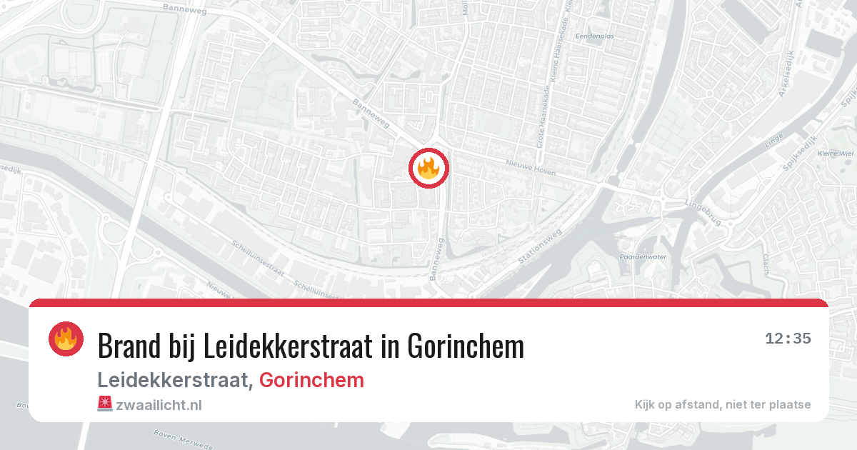 Brand bij Leidekkerstraat in Gorinchem — 24 mei 2026