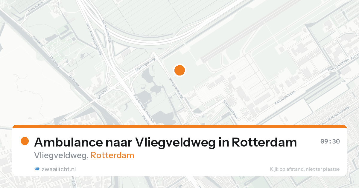 Ambulance naar Vliegveldweg in Rotterdam — 24 aug 2026