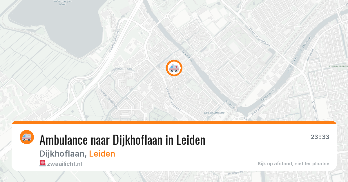Ambulance naar Dijkhoflaan in Leiden — 27 jun 2026