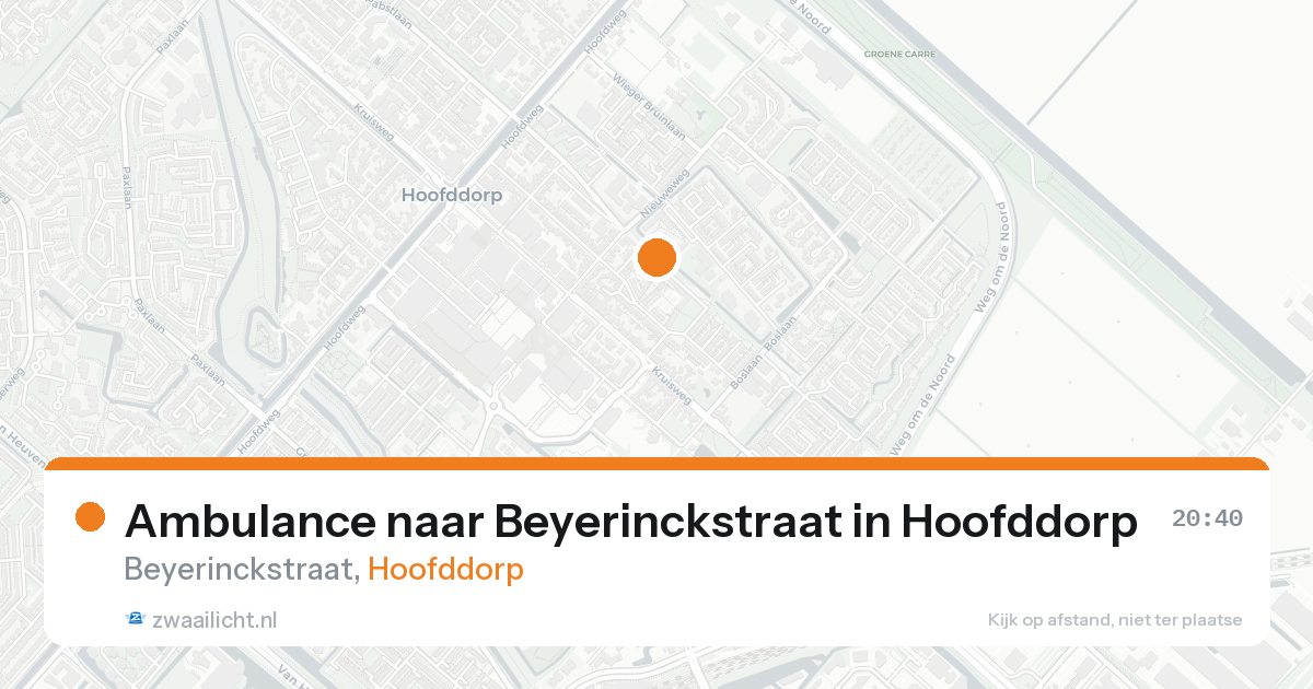 Ambulance naar Beyerinckstraat in Hoofddorp — 28 mei 2026